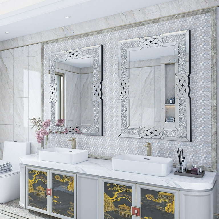 Large & Small Sparkling Crystal Crush Diamond Decorative