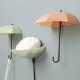 thumbnail image 4 of Yesbay 3 Pcs Wall Hooks Umbrella Shape Design Self Adhesive Hanger Hook Storage Organizer, 4 of 7
