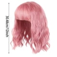 thumbnail image 3 of Ladies Curly Human Hair Wig for Carnival Party Decoration and Shoulder Length Styling, 3 of 8