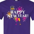 thumbnail image 4 of Inktastic Happy New Year with Hat Fireworks and Wine Glasses T-Shirt, 4 of 5