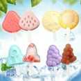 thumbnail image 1 of Xihbxyly Juego de Moldes para Paletas Heladas, con Divertidas Formas de Fresa, Uva y Platillo Volador. Apto para Microondas y Lavavajillas. Ideal para Preparar Postres Congelados. Diversión En Famili, 1 of 4