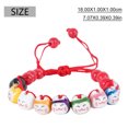 thumbnail image 4 of MasteelfCA 1pc Nine-head Ceramic Cat Bracelet Handmade Colorful Cat Literary Cartoon Jewel, 4 of 7