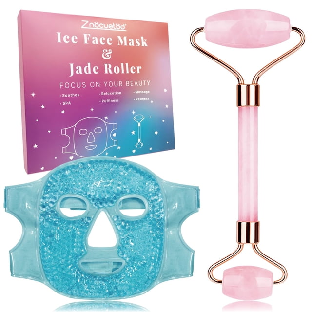 Set de mascarilla facial Ice Face Roller, rodillo de jade y hielo
