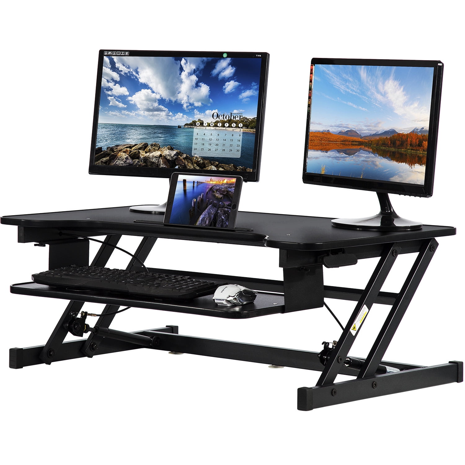 Height Adjustable Standing Desk With Keyboard 32 Inches 1 Pack Fdw