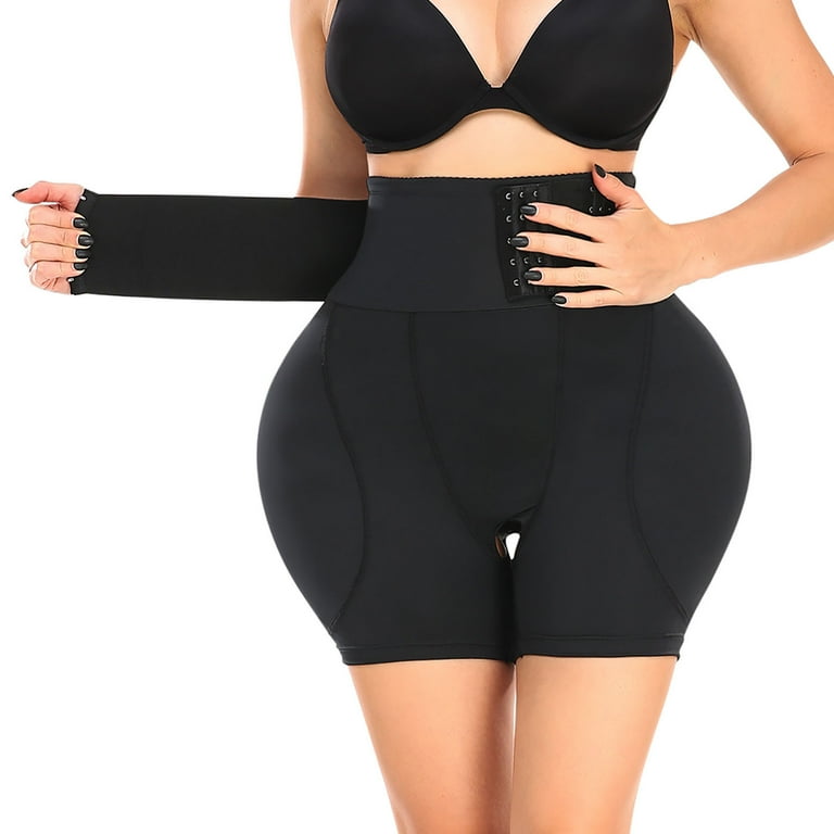 XFLWAM Hip Pads for Women Shapewear With Waist Wrap, Hip and Butt Enhancer Tummy  Control Bbl Shorts for Hip Dip Black 6XL 