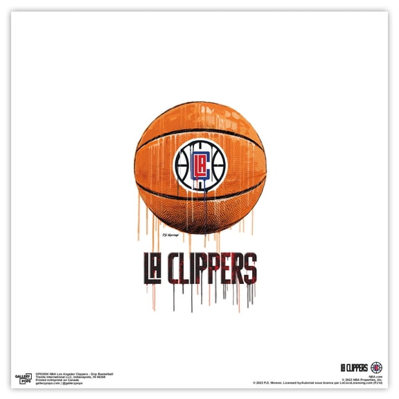Gallery Pops NBA Los Angeles Clippers - Drip Basketball Wall Art, Unframed Version, 12" x 12"