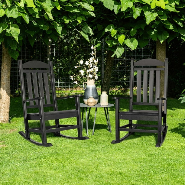 Devoko Outdoor Rocking Chair Presidential Rocker HDPE All-weather Chair ...