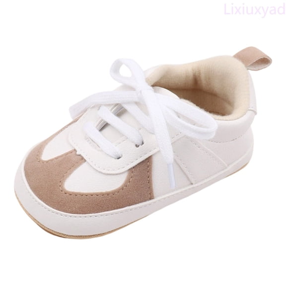 Lixiuxyad Girls Sneakers For Toddlers Baby Soft Sole Breathable Lace Up Shoes Lightweight Comfortable Walking Shoes Breathable Sneakers Sizes 11(Toddler 3-5 Months)