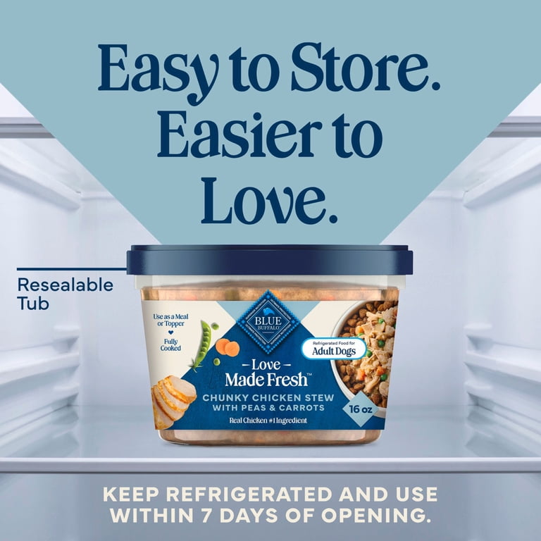 Blue Buffalo Love Made Fresh Dog Food, Refrigerated, Chunky