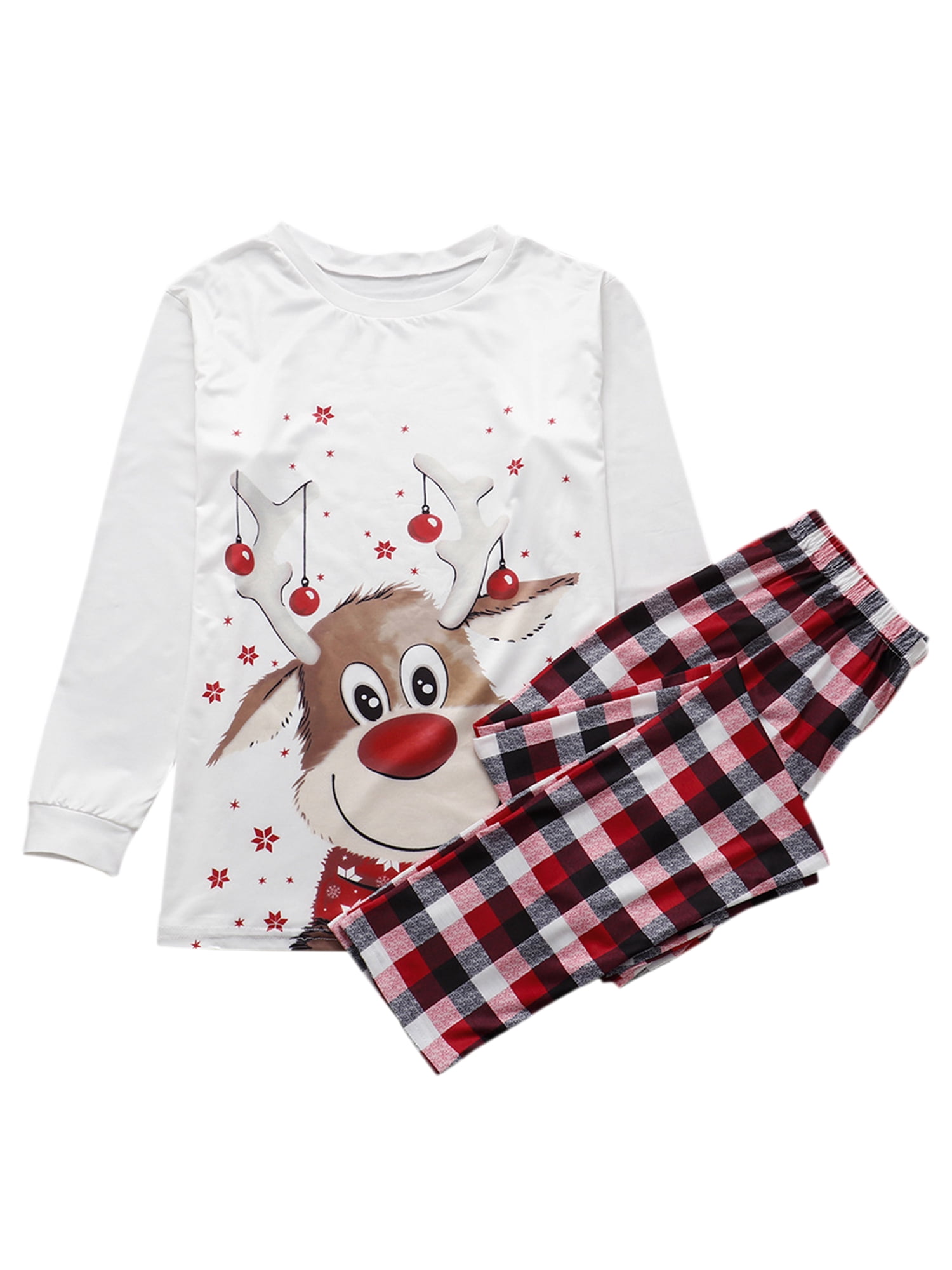 Teenage 100% Cotton Family Christmas Reindeer Pyjamas Rudolph  2 Years