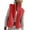 Red, variant on Women Cropped Lightweight Jacket Sleeveless Button Down Puffer Vest