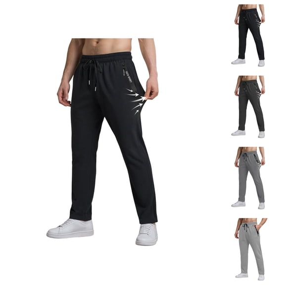 Athletic Joggers - Comfortable Breathable Sweatpants with Pockets and Elastic Waistband for Outdoor Running