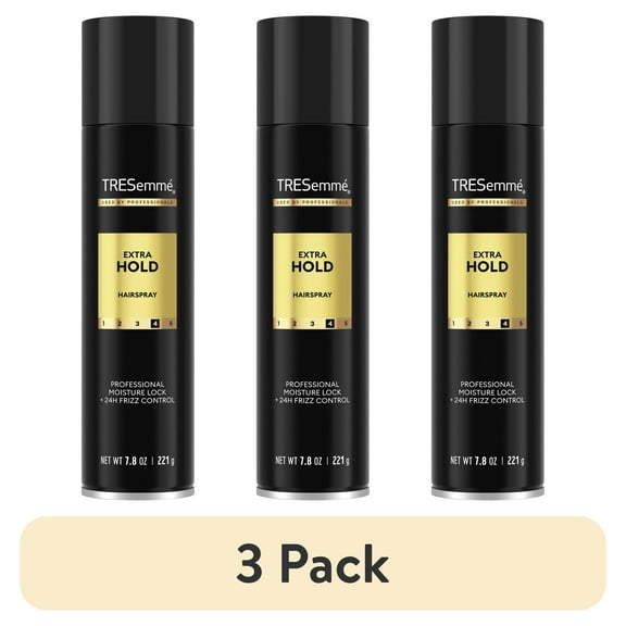 (3 pack) Tresemme Extra Hold Hairspray for 24-Hour Frizz Control, with Pro Lock Tech, 7.8 oz