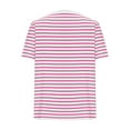 thumbnail image 5 of BLVB Summer Striped T Shirts for Women Dressy Casual Short Sleeve Tops Loose Crewneck Basic Tee Tops Trendy Clothes, 5 of 6