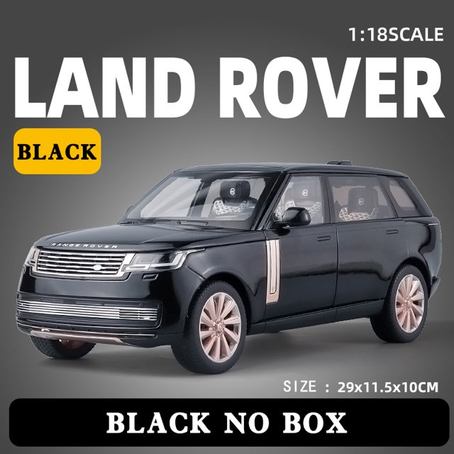 Large 1:18 Land Rover Range Rover SV2022 Off-road SUV Vehicle Diecast Metal Alloy Car Model Car Model Sound & Light Gift For Kid black