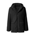 thumbnail image 5 of WTOBBY Women's Oversized Zip Up Hoodie with Fleece Lining, Long Sleeve Pullover Sweatshirt for Fall, Casual and Comfortable Jacket Style,Black L, 5 of 6