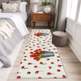 thumbnail image 4 of 2'x6' Rug Runners for Hallways Kitchen, Red Tulip Flowers Non Slip Entryway Beside Floor Carpet Runner, Spring Floral Vintage Drum Country Blue Laundry Room Bedroom Throw Rugs Mat for Family Pet, 4 of 8