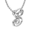 thumbnail image 3 of SuperJeweler S Initial Necklace In White Gold With 7 Diamonds, Serif Style, With Free 18 Inch Cable Chain, For Women, 3 of 7