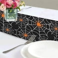 thumbnail image 6 of Dreamtimes Double Sided Halloween Cobweb Long Polyester Table Runner 13 x 90 Inches Spider Cobweb Table Cloth Cover Placemats for Kitchen Dinning Living Holiday Wedding Party Decor, 6 of 7