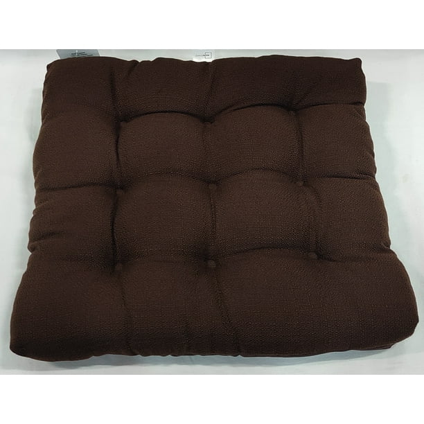 Mainstays Textured Chair Cushion, Brown, 1Piece