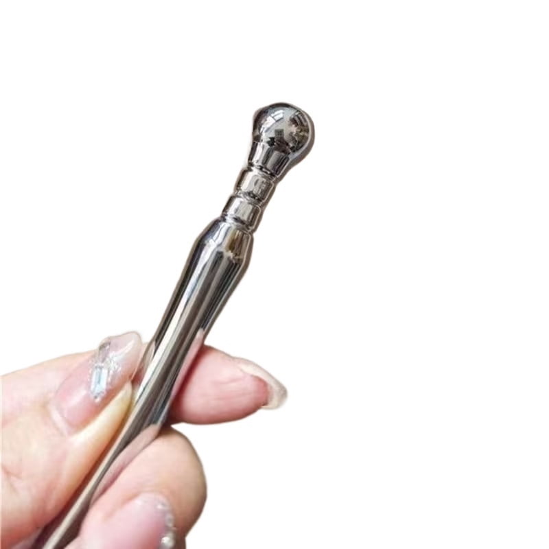 Stainless steel gua sha facial roller massager - ice point acupressor, suitable for dark circles, eye bags and sensitive skin