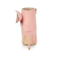 thumbnail image 2 of BLISSFUL STEP Women's Ankle Boots Faux Suede Bow Decor Stiletto Heel Pointed Toe Side Zip Booties  Pink 11, 2 of 7
