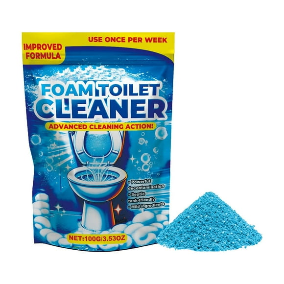 Riforla Foaming Toilet Cleaner Bowl Refresher Toilet Cleaner Bowl Powder Foaming Toilet Cleaner Powerful and Drain Cleaner Powder Toilet Cleaner Toilet Bowl Cleaner Self Activating Blue