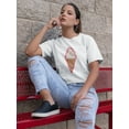 thumbnail image 2 of Pixel Ice Cream Cone Graphic Women White T-Shirt, Female Medium, 2 of 4