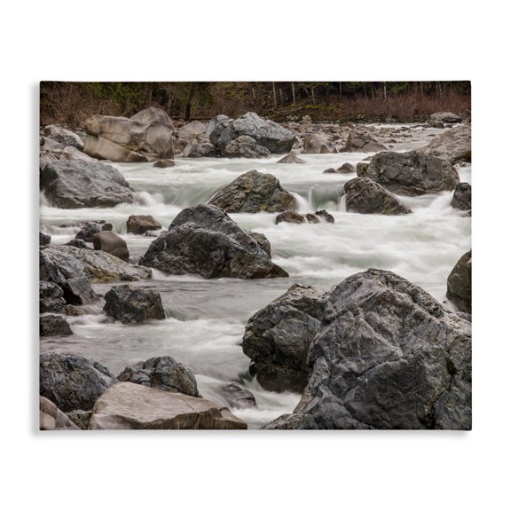 Stupell Industries Farmhouse Rocky River Stream Flowing Water Landscape Photography Canvas Art, 40 x 30, by Aaron Matheson