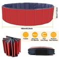 thumbnail image 5 of TeqHome Foldable Dog Kiddie Pool Heavy Duty PVC Dog Pet Bath Pool Non-Slip Collapsible Pet Pool for Outdoor Backyard 63" Red, 5 of 10