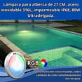 thumbnail image 5 of 1 Lámpara LED Sumergible Para Alberca de nicho o sobreponer ADS PL 80W 16CM Multicolor RGB, 5 of 5