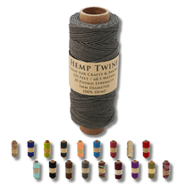 Hemptopia Hemp Twine Spool - 225 Feet of 1mm 100% Hemp Twine Natural Bead, Color (Gray) - 20lb Test Strength - Perfect for Jewelry Making and Arts and Crafts