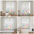 thumbnail image 6 of Easter Eggs Sheer Curtains 84 Inches Long, Spring Daisy Eucalyptus Leaves Gray Wooden Light Filering Curtains, Breathable Simi Curtain Privacy Drapes for Living Room Bedroom Window Treatment, 6 of 9