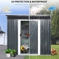 thumbnail image 3 of CarButler 6x5ft Metal Outdoor Storage Shed with Window and Transparent Plate,Lockable Sliding Doors for Garden Backyard Patio Black, 3 of 7