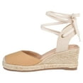 thumbnail image 3 of Journee Womens Monte Wedge Heel Espadrille Sandals, Widths Available, 3 of 10