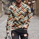 thumbnail image 2 of Men's T Shirt Graphic Abstract Neck Clothing Apparel Outdoor Long Sleeve Print Fashion Designer Vintage S, 2 of 5