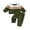 Green, variant on RUINIXCW Toddler Baby Boy Fall Winter Clothes Infant Baby Boys 2 Pieces Outfit Textured Contrast Color Long Sleeve Crewneck Sweatshirts and Joggers Pants Set