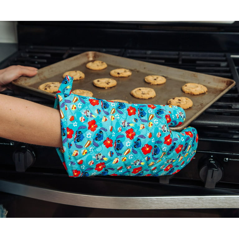 Sage+Stitch Heat Resistant Designer Kitchen Oven Mitts with Neoprene  Non-Slip Grips and Hanging Loops, Set of 2 100% Cotton Long Sleeve Kitchen  Oven Mitts, 5.5 x 12