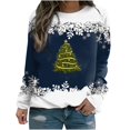 thumbnail image 1 of Chandails à Capuchon pour Adolescentes, T-shirt Imprimé d'Hiver pour Femmes, Manches Longues, Blouse à Col Rond, Hauts Décontractés, Chandails en Molleton d'Automne pour Femmes en Liquidation, 1 of 3