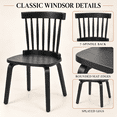 thumbnail image 2 of CRERIYO Solid Wood Windsor Dining Chairs, Set of 4, Spindle Back Kitchen Chairs with H-Style Legs, Classic Farmhouse Dining Room Chairs, Black, 2 of 10