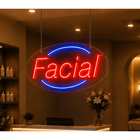 Facial LED Neon Sign 28 L x 16 H #34001