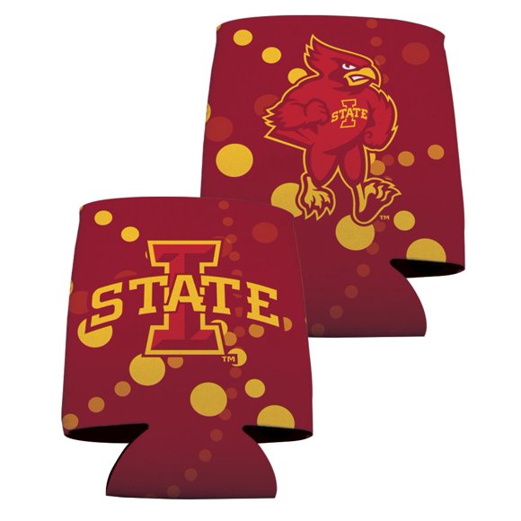 VictoryStore Can and Beverage Coolers - Iowa State University, Circles Design 4, Set of 6