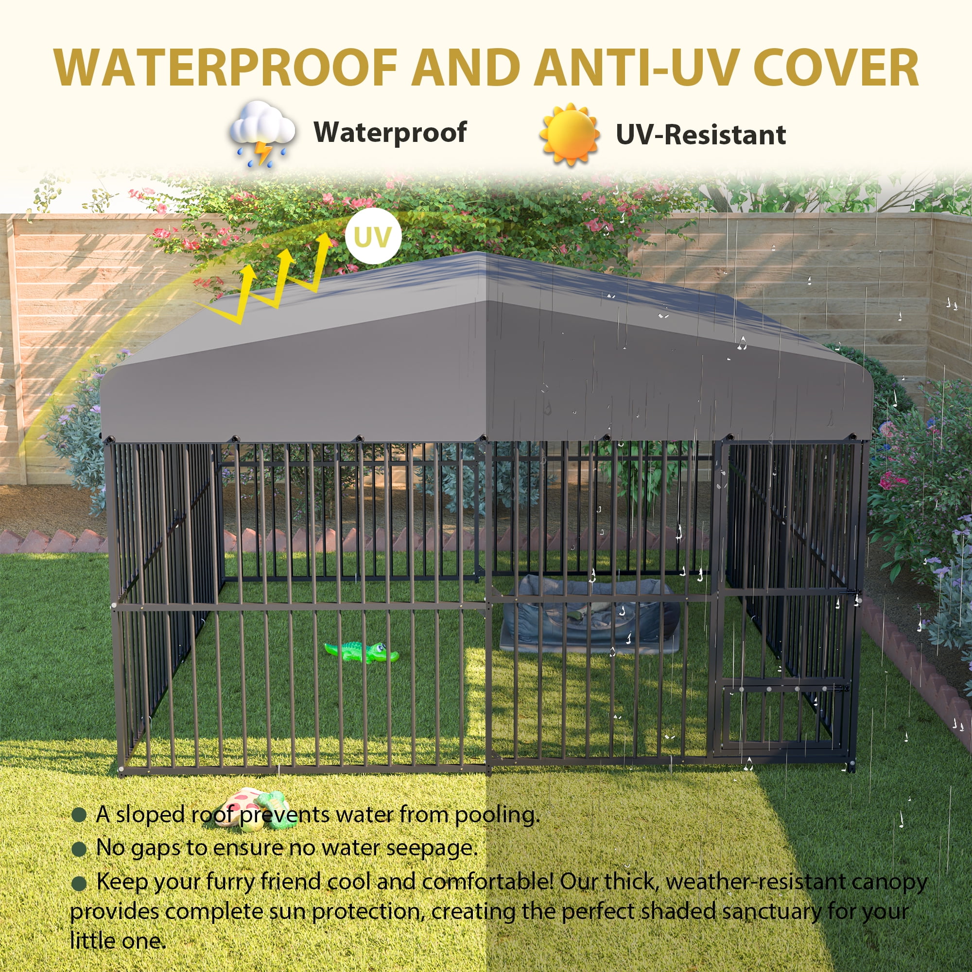 10x10 ft Heavy Duty Outdoor Dog Kennel with Shade Zimbabwe Ubuy
