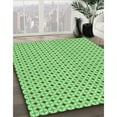 thumbnail image 3 of Ahgly Tapis Rond Lavable en Machine Intérieur Vert Jade Transitionnel, 3 Pieds Rond, 3 of 7