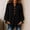Black, variant on QUNYINEY Button Tops for Women Trendy Puff Long Sleeve Fall Winter Shirts V Neck Casual Loose Fit Solid Pullover Blouses for Women S-2XL