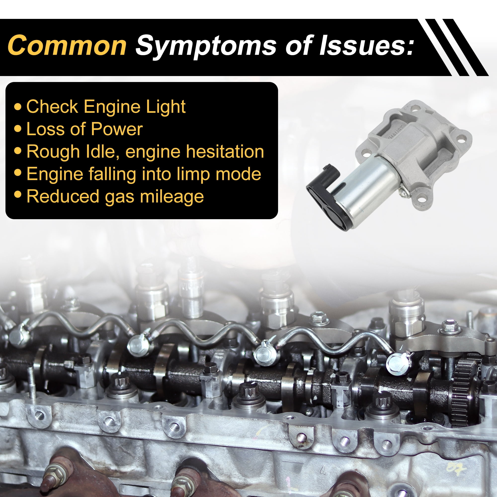 Unique Bargains Engine Variable Valve Timing VVT Solenoid for Volvo C70 1998-2005 No.31355829