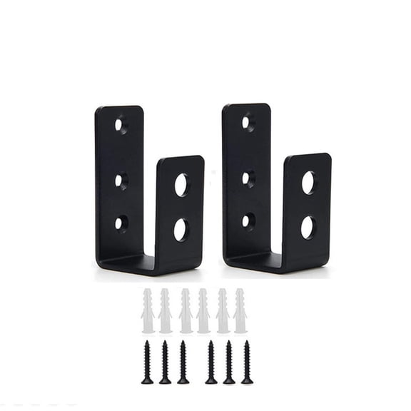 2x4 (1.5x3.5 inch) Door Barricade Brackets (2 pcs) | Drop Open Bar Holder Steel U Bracket for 2 by 4 Lumber as Security Door Reinforcement, Door Jammer, Tool Hanger for Home, Barn, Shed, Garage, Gate