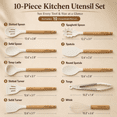HENKELIVING 10 Pcs Kitchen Cooking Utensils Set, Non Stick Silicone ...