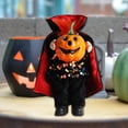 thumbnail image 4 of Divertida estatua decorativa de tela con forma de calabaza sin cabeza para Halloween Negro, 4 of 9