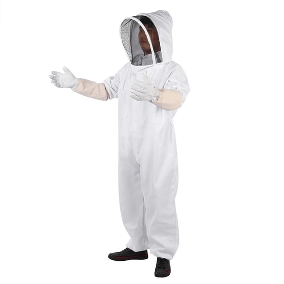 Professional Beekeeping Protective Suit With Gloves, Cotton Jumpsuit For Men & Women XL